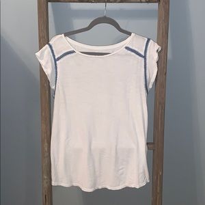 White and blue shirt